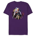 thumbnail image 1 of Star Wars The Clone Wars Ahsoka Tano Fearless Jedi - Short Sleeve Blended T-Shirt for Adults - Customized-Purple, 1 of 5