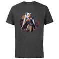 thumbnail image 1 of Star Wars The Clone Wars Ahsoka Tano Fearless Jedi - Short Sleeve Cotton T-Shirt for Adults - Customized-Charcoal, 1 of 5