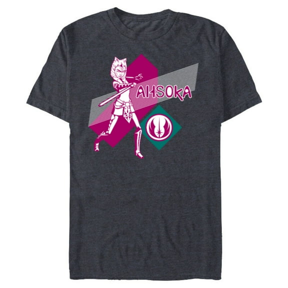 Star Wars The Clone Wars Ahsoka Tano Jedi Order - Short Sleeve Blended T-Shirt for Adults - Customized-Navy Heather