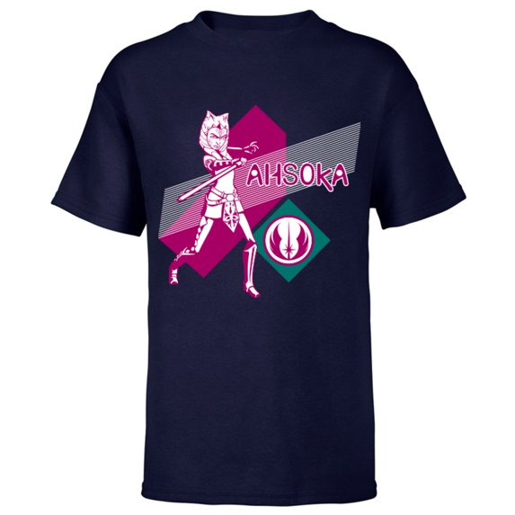 Star Wars The Clone Wars Ahsoka Tano Jedi Order - Short Sleeve T-Shirt for Kids - Customized-Navy