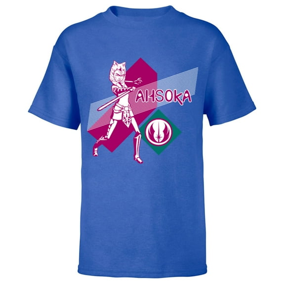 Star Wars The Clone Wars Ahsoka Tano Jedi Order - Short Sleeve T-Shirt for Kids - Customized-Royal