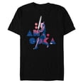 thumbnail image 1 of Star Wars The Clone Wars Ahsoka Tano Pink Galaxy - Short Sleeve Blended T-Shirt for Adults - Customized-Black, 1 of 5