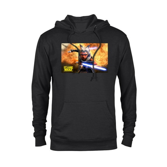 Star Wars The Clone Wars Ahsoka Tano Teaser Poster - Pullover Hoodie for Adults- Customized-Black