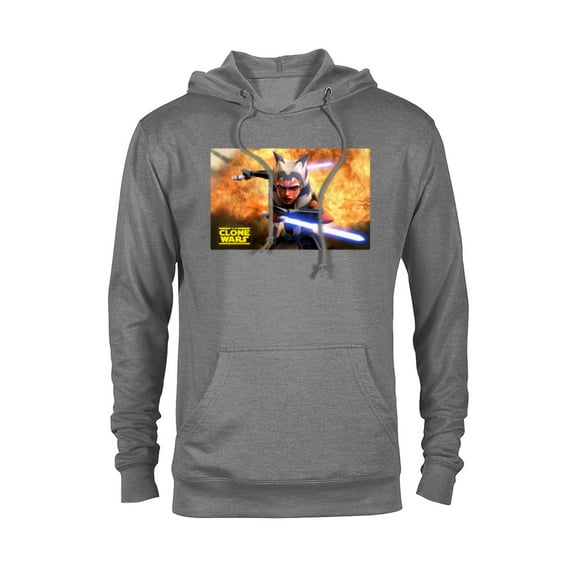 Star Wars The Clone Wars Ahsoka Tano Teaser Poster - Pullover Hoodie for Adults- Customized-Graphite Heather