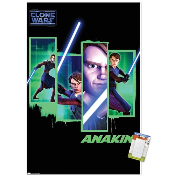 Star Wars: The Clone Wars - Anakin Wall Poster, 14.725" x 22.375"