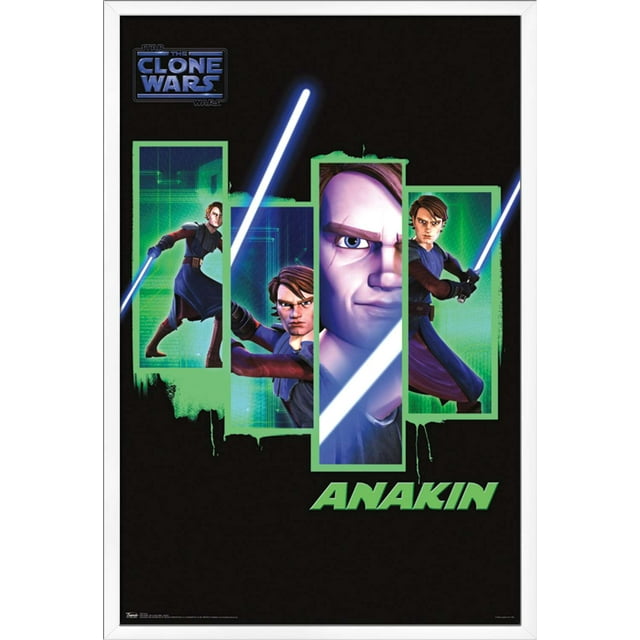 Star Wars: The Clone Wars - Anakin Wall Poster, 22.375" x 34", Framed