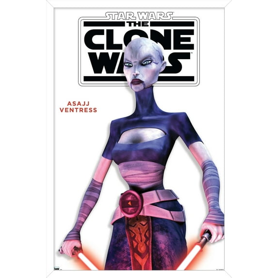 Star Wars: The Clone Wars - Asajj Ventress Feature Series Wall Poster, 22.375" x 34" Framed