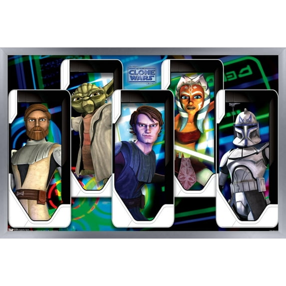 Star Wars: The Clone Wars - Close Ups Wall Poster, 14.725" x 22.375" Framed