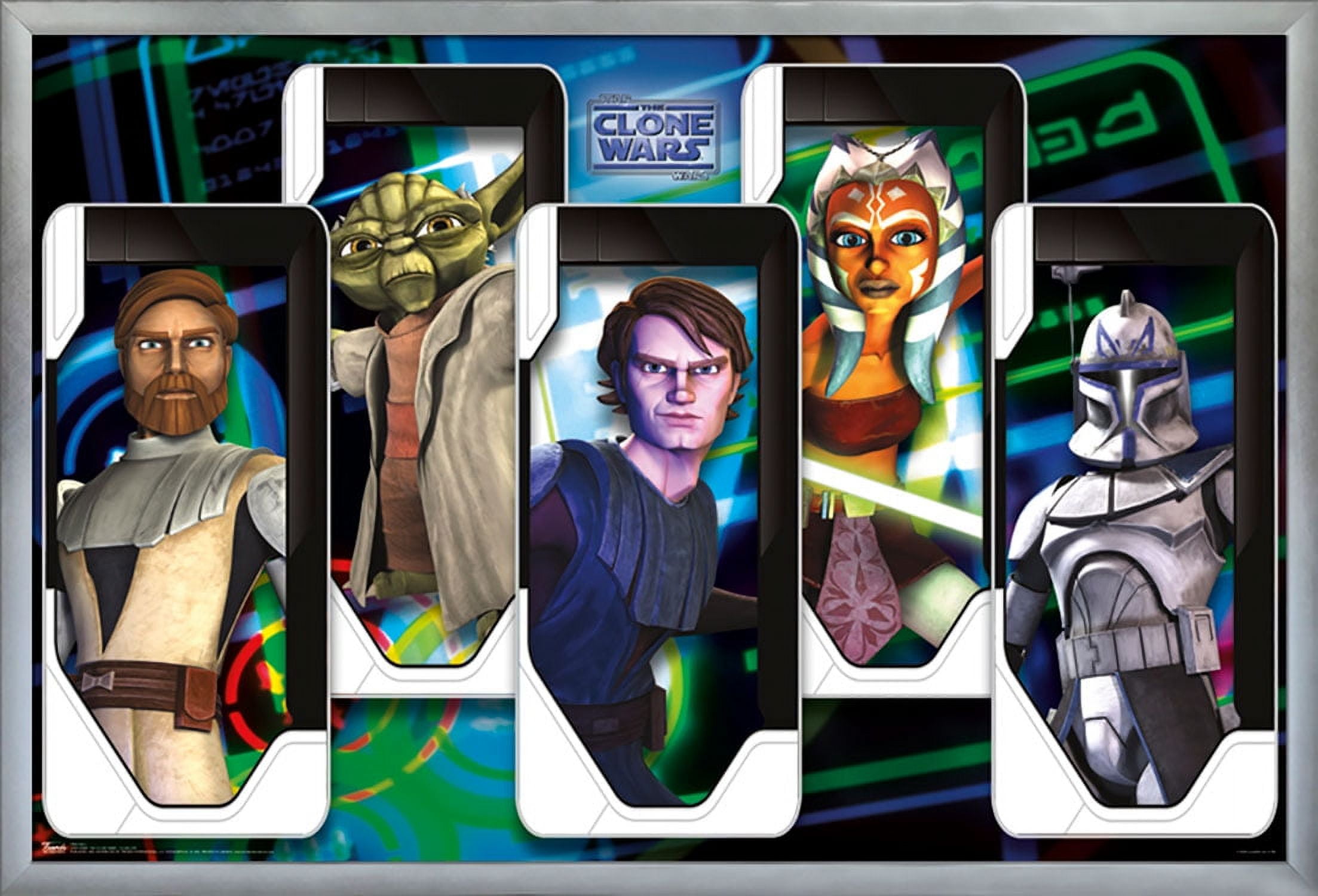 Star Wars: The Clone Wars - Close Ups Wall Poster, 22.375" x 34", Framed