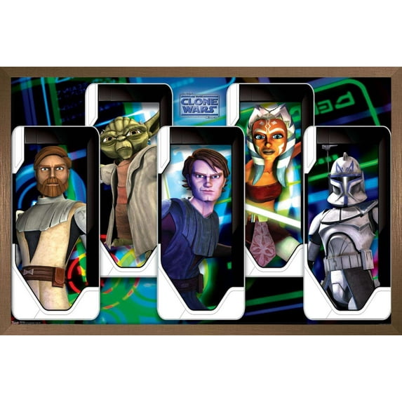 Star Wars: The Clone Wars - Close Ups Wall Poster, 22.375" x 34", Framed