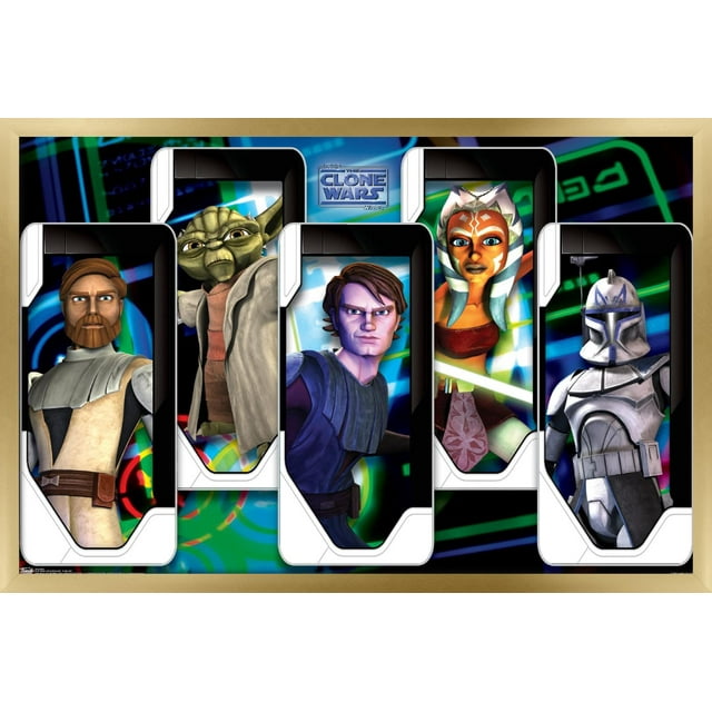Star Wars: The Clone Wars - Close Ups Wall Poster, 22.375" x 34", Framed