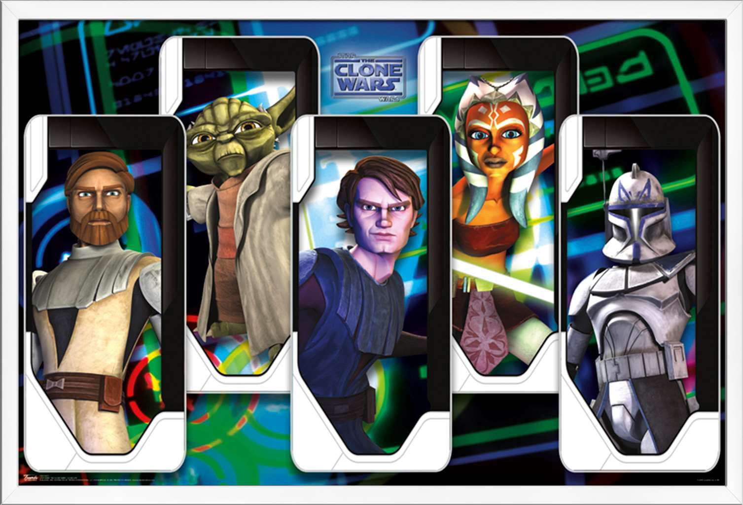Star Wars: The Clone Wars - Close Ups Wall Poster, 22.375" x 34", Framed