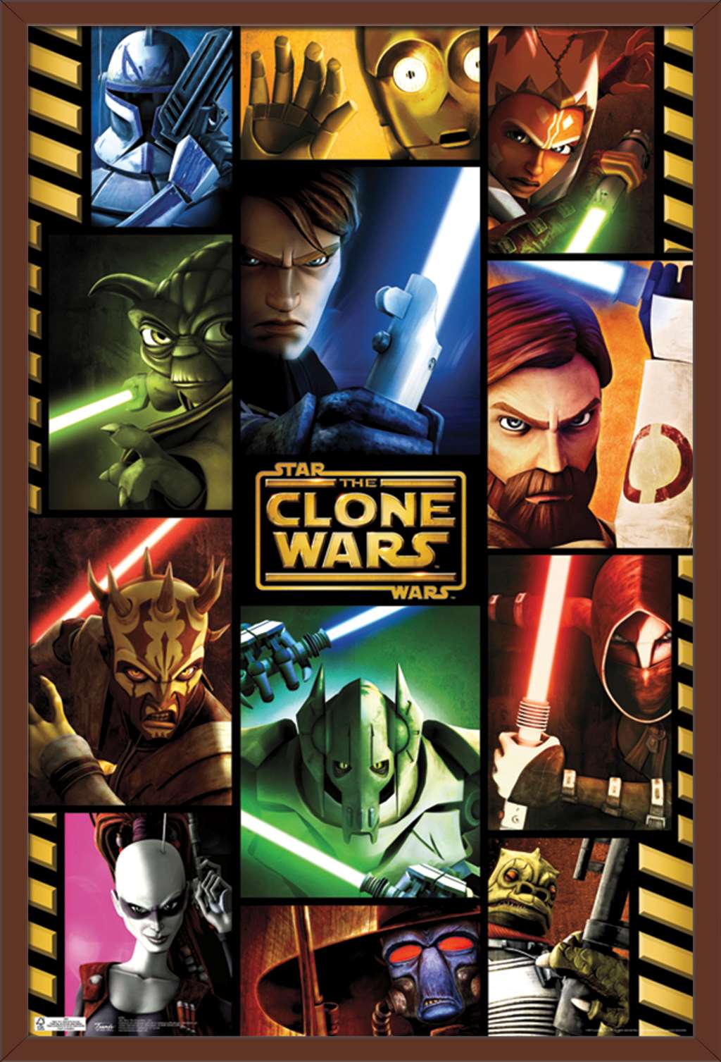 Star Wars: The Clone Wars - Grid Wall Poster, 22.375" x 34", Framed - image 1 of 2