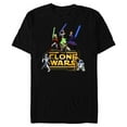 thumbnail image 1 of Star Wars The Clone Wars Jedi Warriors - Short Sleeve Blended T-Shirt for Adults - Customized-Black, 1 of 5