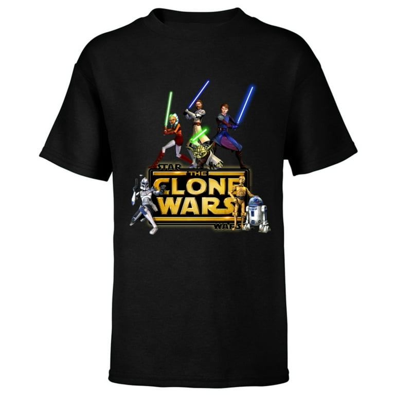 Star Wars The Clone Wars Jedi Warriors Short Sleeve T-Shirt for