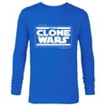thumbnail image 1 of Star Wars The Clone Wars Logo - Long Sleeve T-Shirt for Men - Customized-Royal, 1 of 5