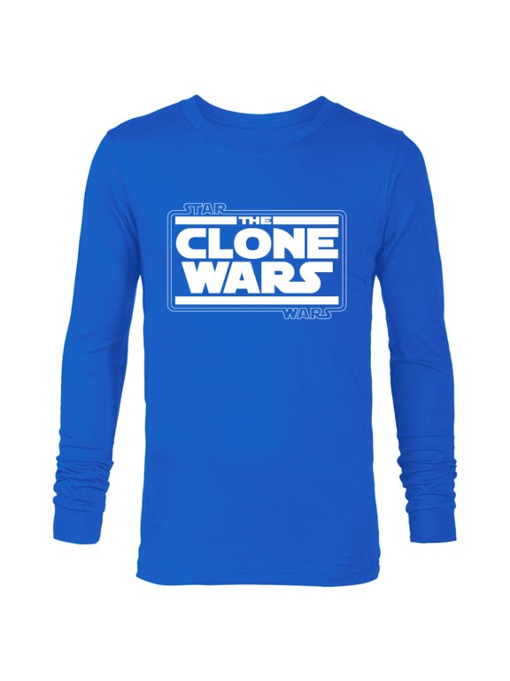 The Clone Wars Logo - Long Sleeve T-Shirt for Men - Customized-Royal