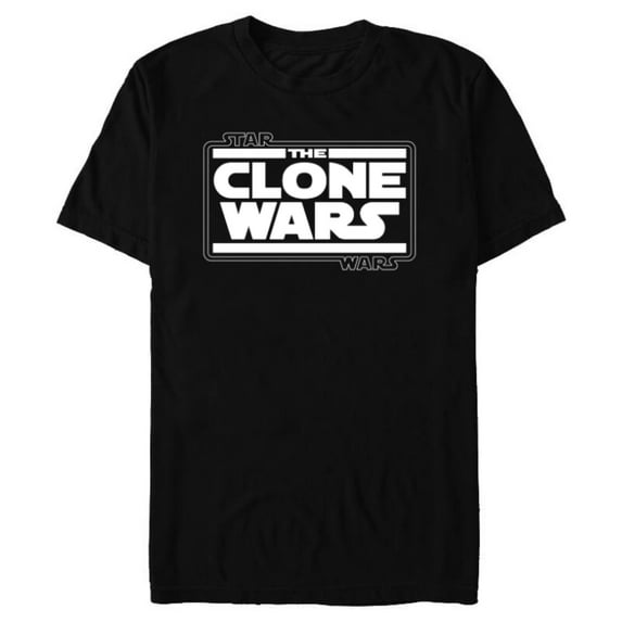 Star Wars The Clone Wars Logo - Short Sleeve Blended T-Shirt for Adults - Customized-Black