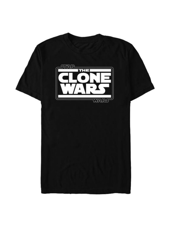 The Clone Wars Logo - Short Sleeve Blended T-Shirt for Adults - Customized-Black