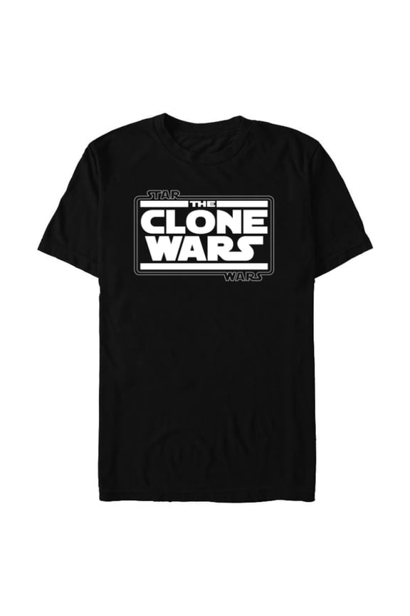 The Clone Wars Logo - Short Sleeve Blended T-Shirt for Adults - Customized-Black