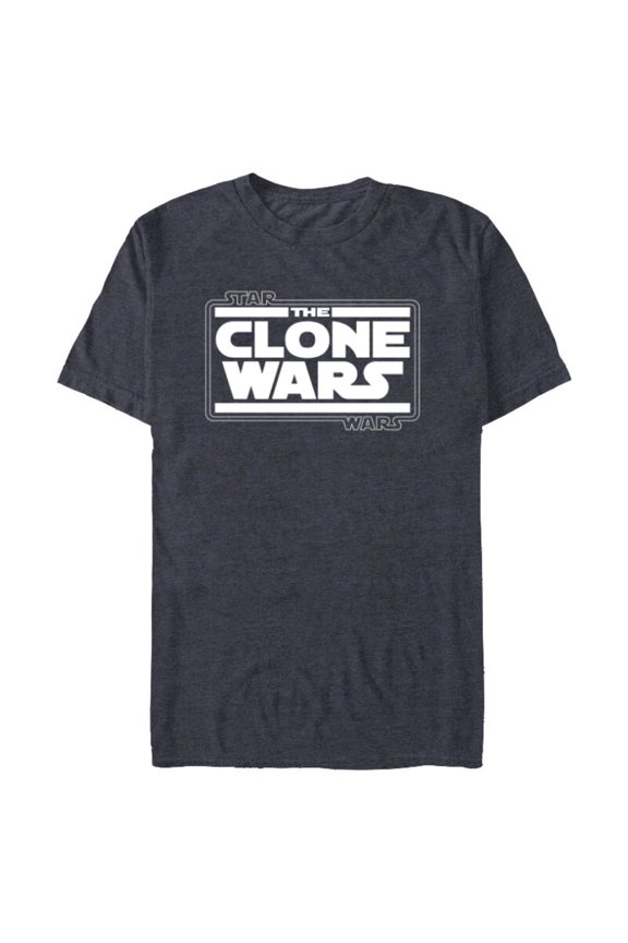 The Clone Wars Logo - Short Sleeve Blended T-Shirt for Adults - Customized-Navy Heather