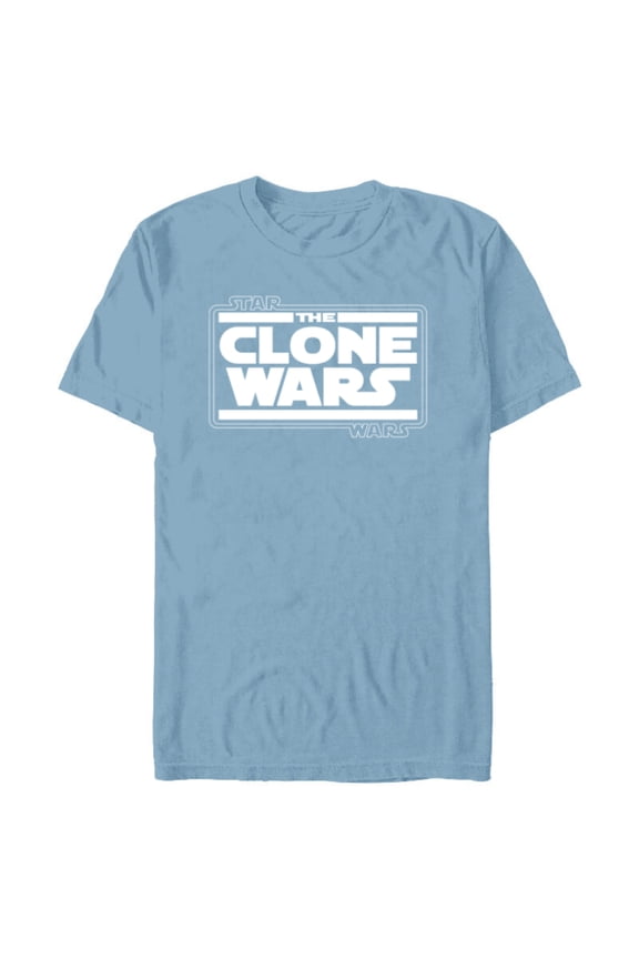 The Clone Wars Logo - Short Sleeve Blended T-Shirt for Adults - Customized-Ocean Blue