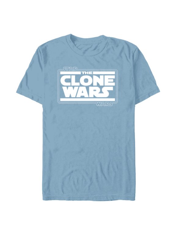 The Clone Wars Logo - Short Sleeve Blended T-Shirt for Adults - Customized-Ocean Blue