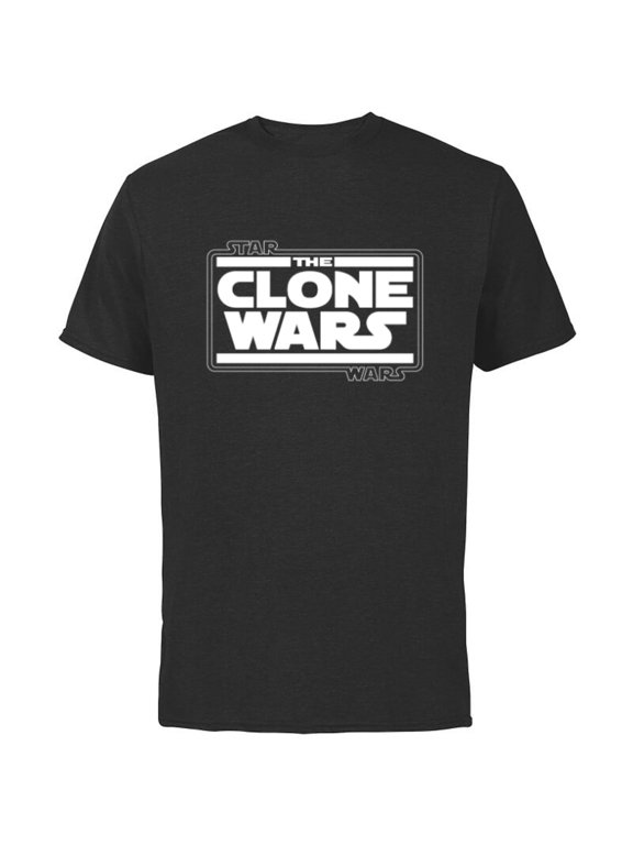 The Clone Wars Logo - Short Sleeve Cotton T-Shirt for Adults - Customized-Black