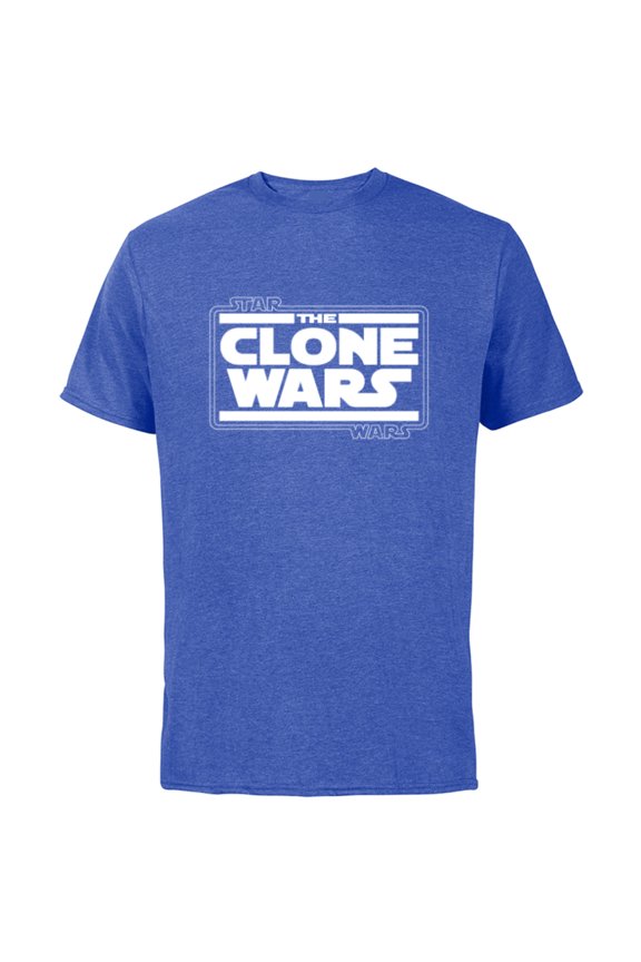 The Clone Wars Logo - Short Sleeve Cotton T-Shirt for Adults - Customized-Royal Heather