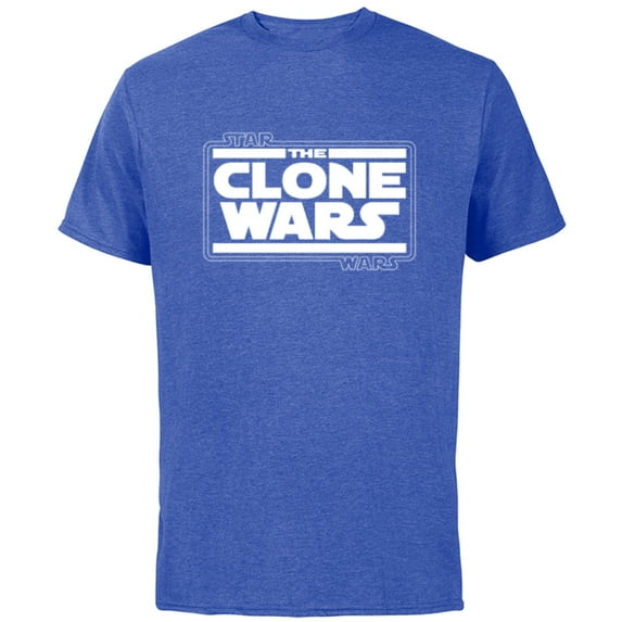 Star Wars The Clone Wars Logo - Short Sleeve Cotton T-Shirt for Adults - Customized-Royal Heather