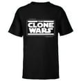 thumbnail image 1 of Star Wars The Clone Wars Logo - Short Sleeve T-Shirt for Kids - Customized-Black, 1 of 5