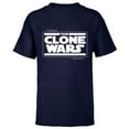 thumbnail image 1 of Star Wars The Clone Wars Logo - Short Sleeve T-Shirt for Kids - Customized-Navy, 1 of 5