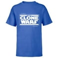 thumbnail image 1 of Star Wars The Clone Wars Logo - Short Sleeve T-Shirt for Kids - Customized-Royal, 1 of 5