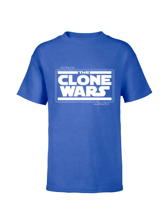 The Clone Wars Logo - Short Sleeve T-Shirt for Kids - Customized-Royal