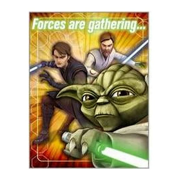 Star Wars: The Clone Wars Opposing Forces Invitations 8 Pack
