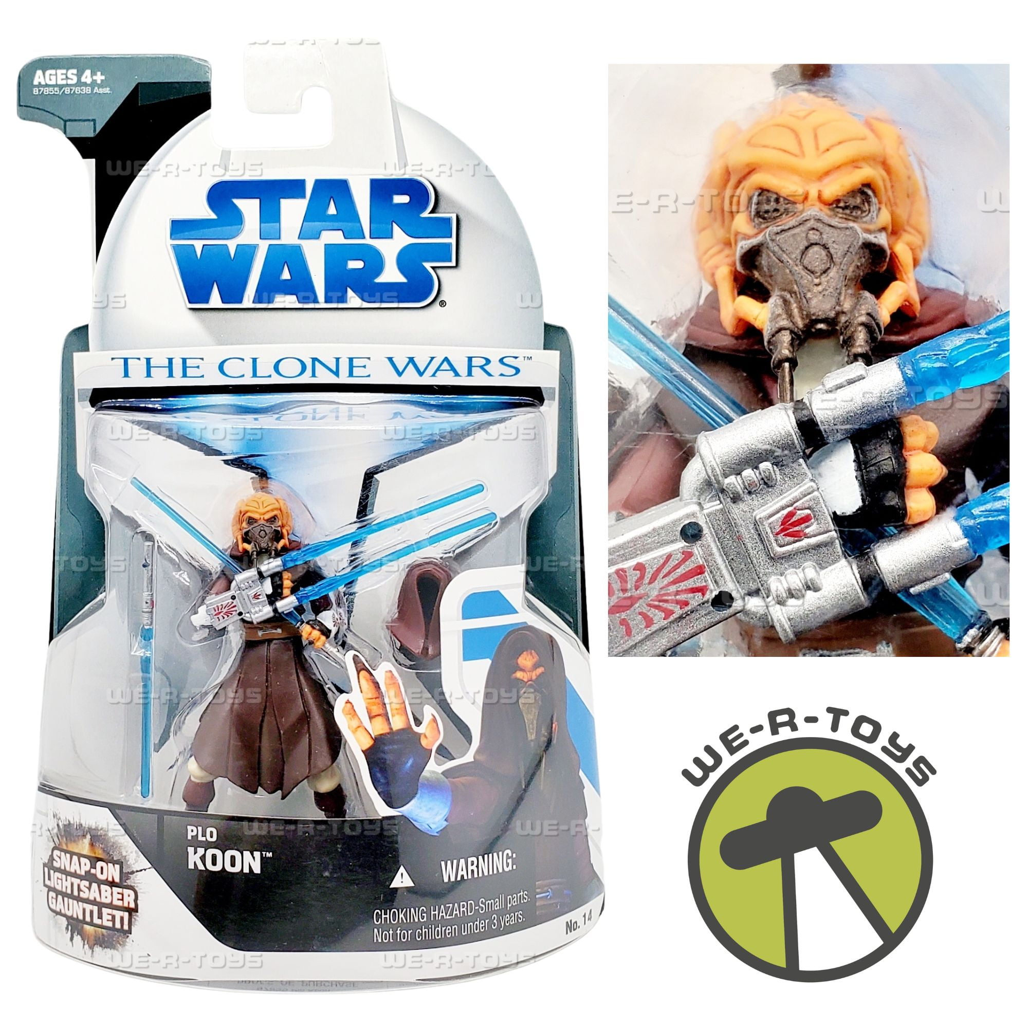 Star Wars The Clone Wars Plo Koon Lightsaber Gauntlet Figure #14