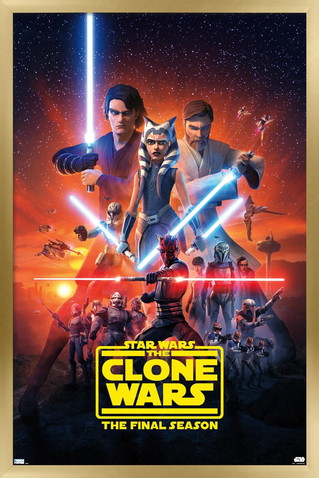 Star Wars: The Clone Wars - Season 7 Key Art Wall Poster, 14.725" x 22.375", Framed - image 1 of 5
