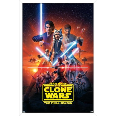 Star Wars: The Clone Wars - Season 7 Key Art Wall Poster, 22.375" x 34", Framed