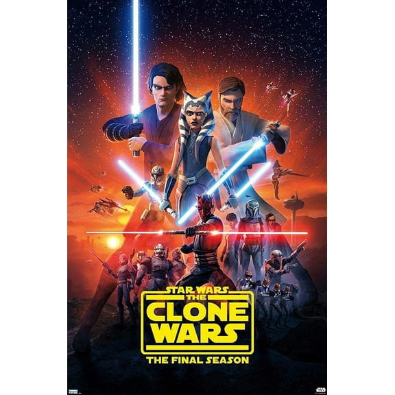 Star Wars: The Clone Wars - Season 7 Key Art Wall Poster, 22.375" x 34"