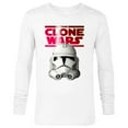 thumbnail image 1 of Star Wars The Clone Wars Trooper Helmet - Long Sleeve T-Shirt for Men - Customized-White, 1 of 5