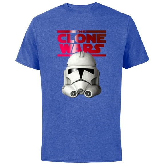 Star Wars The Clone Wars Trooper Helmet - Short Sleeve Cotton T-Shirt for Adults - Customized-Royal Heather