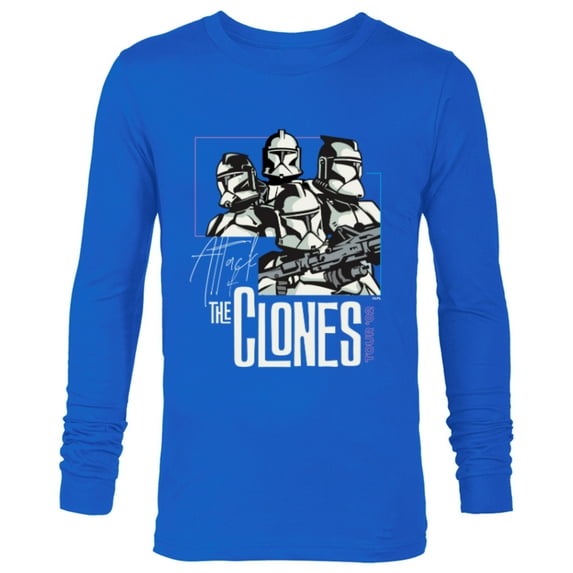 Star Wars The Clones Tour ‘02 - Long Sleeve T-Shirt for Men - Customized-Royal