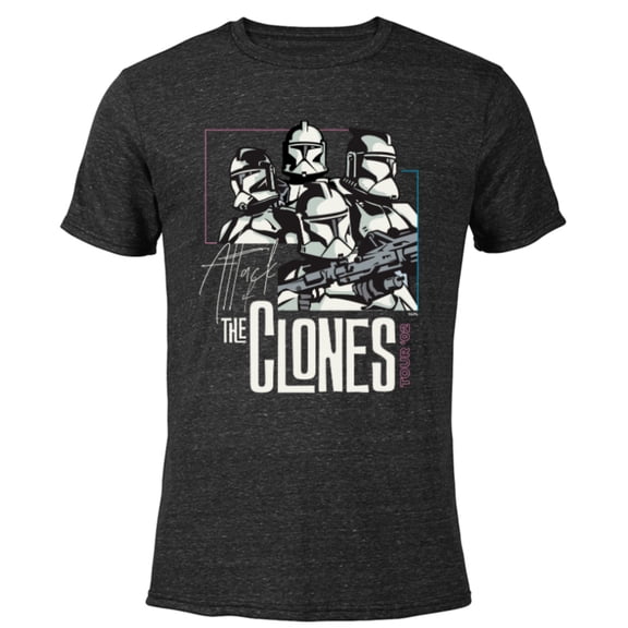 Star Wars The Clones Tour ‘02 - Short Sleeve Blended T-Shirt for Adults - Customized-Black
