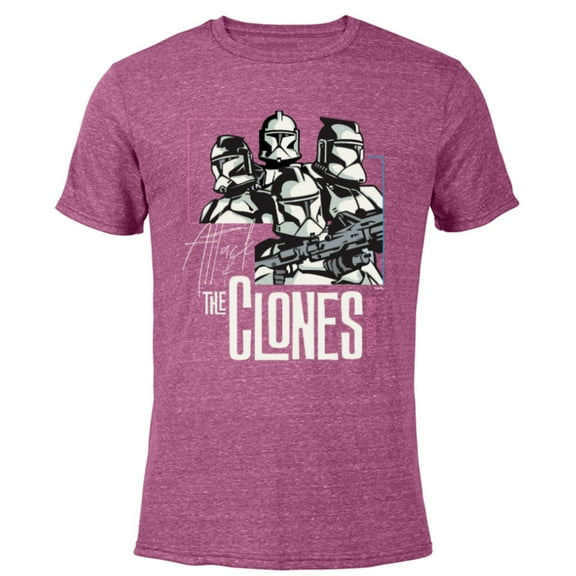 Star Wars The Clones Tour ‘02 - Short Sleeve Blended T-Shirt for Adults - Customized-Purple