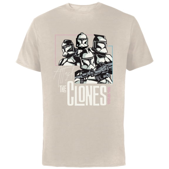 Star Wars The Clones Tour ‘02 - Short Sleeve Cotton T-Shirt for Adults - Customized-Natural