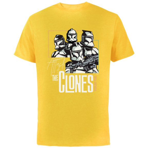 Star Wars The Clones Tour ‘02 - Short Sleeve Cotton T-Shirt for Adults - Customized-Yellow