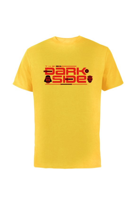 The Dark Side Darth Vader Darth Maul Sith Villains - Short Sleeve Cotton T-Shirt for Adults - Customized-Yellow