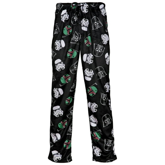 Star Wars The Dark Side Heads Fleece Lounge Pants, Black, Small
