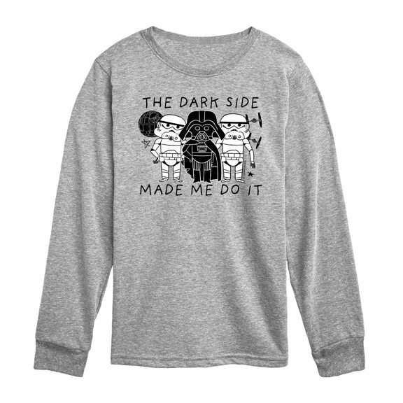 Star Wars - The Dark Side Made Me Do It - Toddler Boys Long Sleeve Graphic T-Shirt
