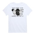 thumbnail image 1 of Star Wars - The Dark Side Made Me Do It - Toddler Boys Short Sleeve Graphic T-Shirt, 1 of 4